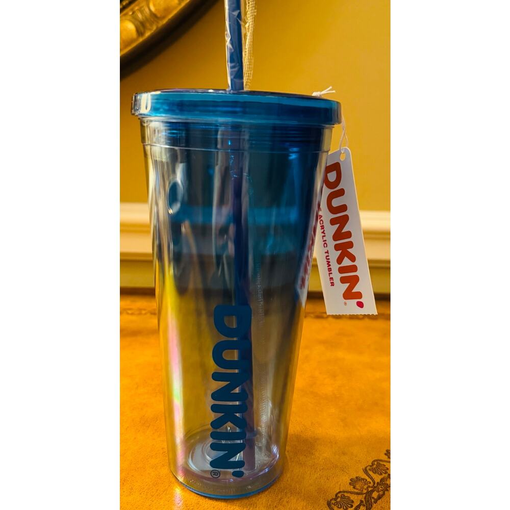 Dunkin 2025 NEW Summer Cup Blue Ombre Acrylic 24 oz Tumbler